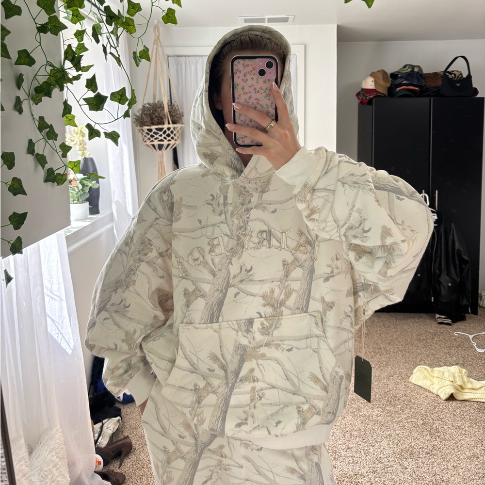 dairy boy woodland camo sweatshirt with embroidery
